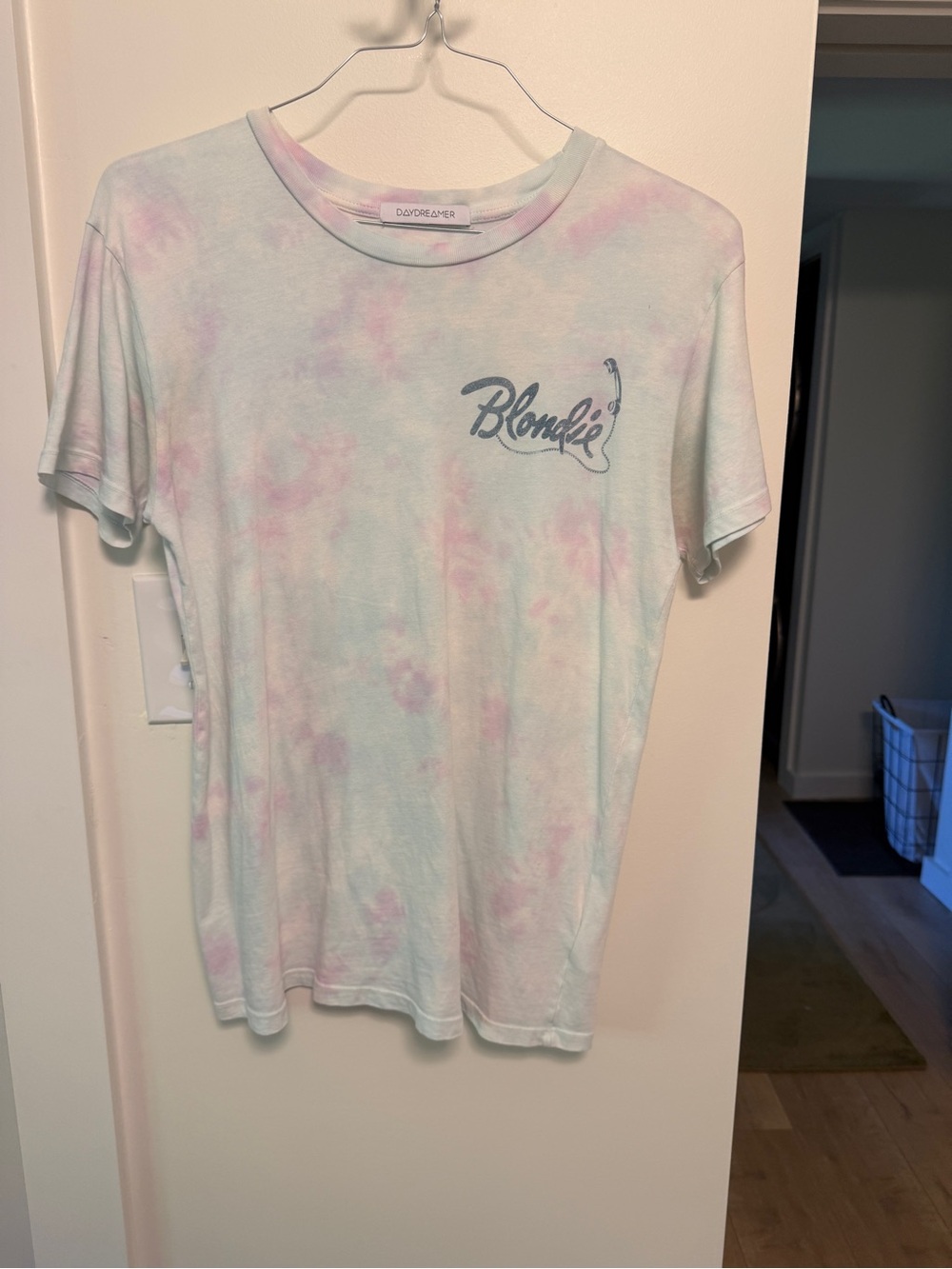 Daydreamer Oversized Pastel Tie-Dye Tee - Baby Blue & Pale Pink